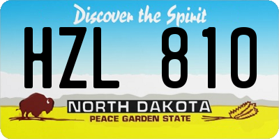 ND license plate HZL810