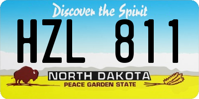 ND license plate HZL811