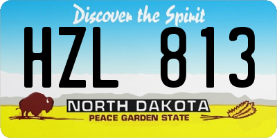 ND license plate HZL813