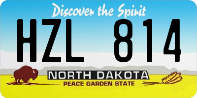 ND license plate HZL814