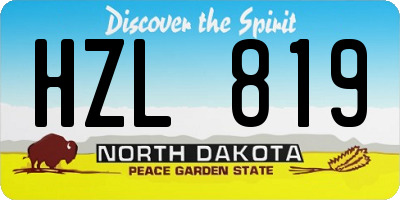 ND license plate HZL819