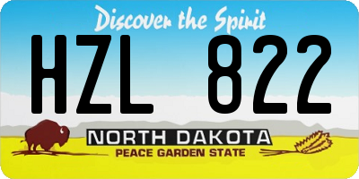 ND license plate HZL822