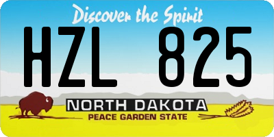 ND license plate HZL825