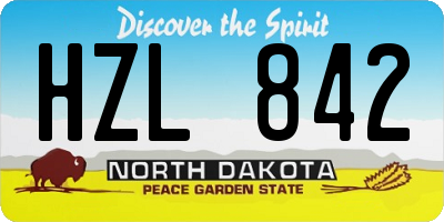 ND license plate HZL842