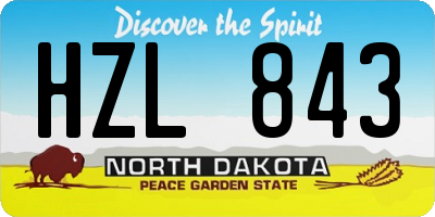 ND license plate HZL843