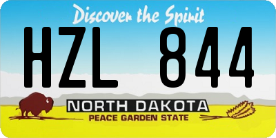 ND license plate HZL844