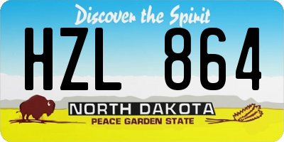 ND license plate HZL864