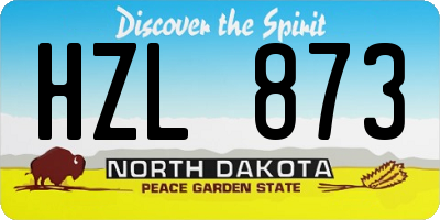 ND license plate HZL873
