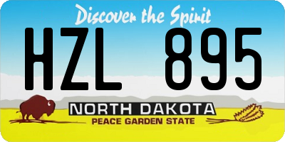 ND license plate HZL895