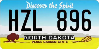 ND license plate HZL896