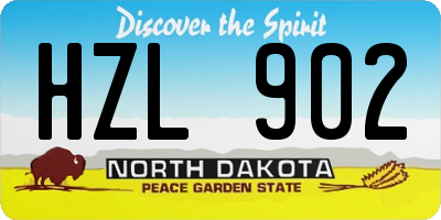 ND license plate HZL902