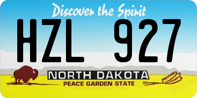 ND license plate HZL927