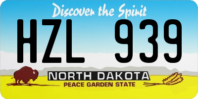ND license plate HZL939