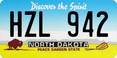 ND license plate HZL942