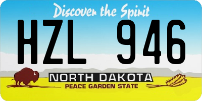 ND license plate HZL946