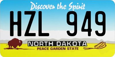 ND license plate HZL949