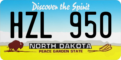 ND license plate HZL950