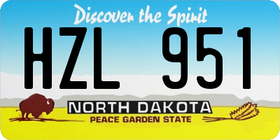 ND license plate HZL951