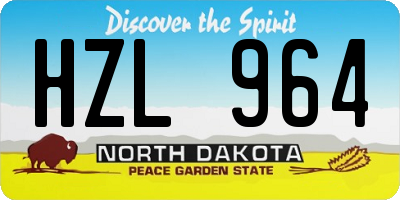 ND license plate HZL964
