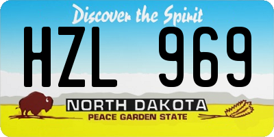 ND license plate HZL969
