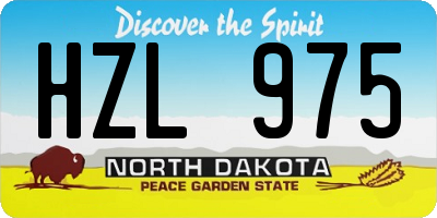 ND license plate HZL975