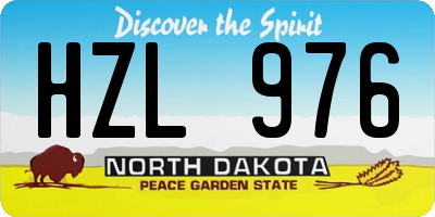 ND license plate HZL976