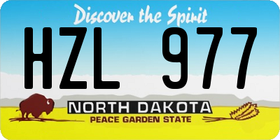 ND license plate HZL977