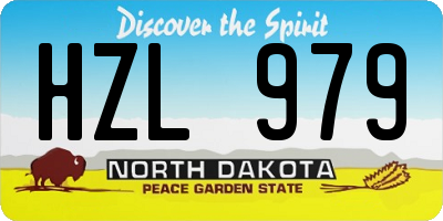 ND license plate HZL979