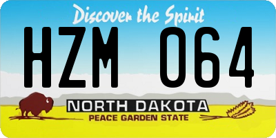 ND license plate HZM064