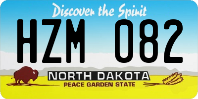 ND license plate HZM082