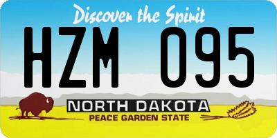 ND license plate HZM095