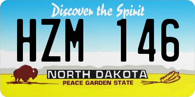 ND license plate HZM146