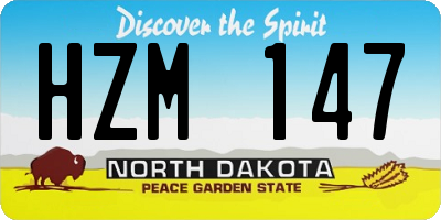 ND license plate HZM147