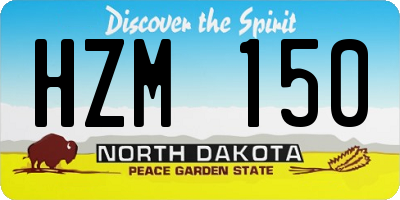 ND license plate HZM150