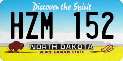ND license plate HZM152