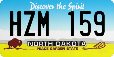 ND license plate HZM159