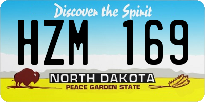 ND license plate HZM169