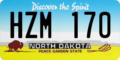 ND license plate HZM170