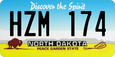 ND license plate HZM174
