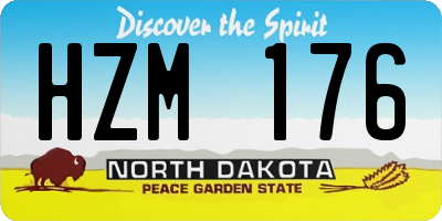 ND license plate HZM176