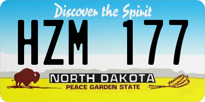 ND license plate HZM177