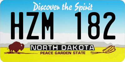 ND license plate HZM182