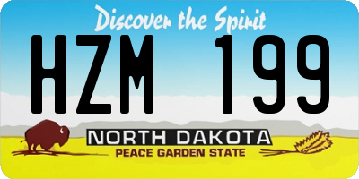 ND license plate HZM199