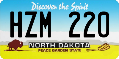 ND license plate HZM220