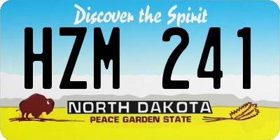 ND license plate HZM241