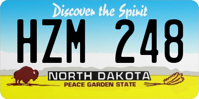 ND license plate HZM248