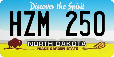 ND license plate HZM250