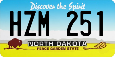 ND license plate HZM251