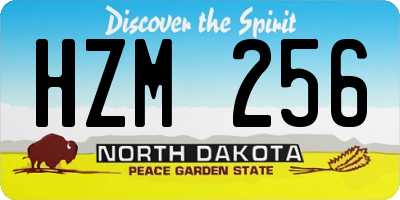 ND license plate HZM256
