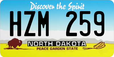 ND license plate HZM259